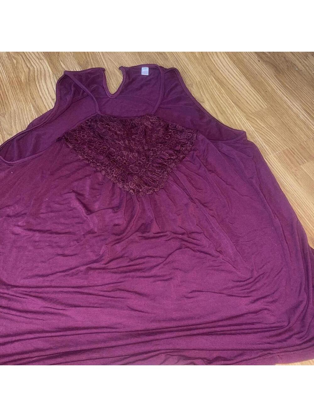 Women's Burgundy and Purple Blous